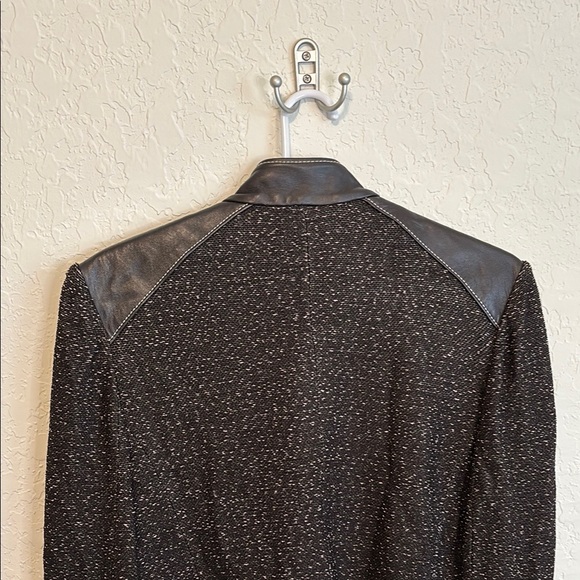 St. John Brown Zip Up Jacket with Textured Design - Picture 10 of 12